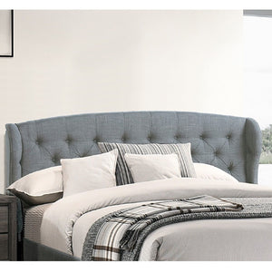 Bed With Adjustable Button Tufted Headboard