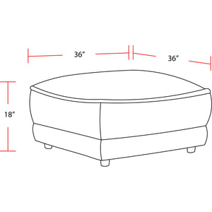 Utopia - Ottoman With Casters - Mega Ivory