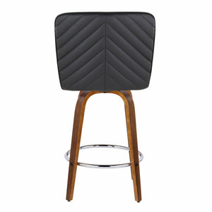Henry - Contemporary Fixed Height Counter Stool With Swivel With Round Footrest (Set of 2)