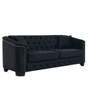 Modern Chesterfield Sofa With Tufted Backrest For Living Room