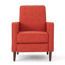 Mid-Century Modern Recliner With Button Tufted Waffle Stitch
