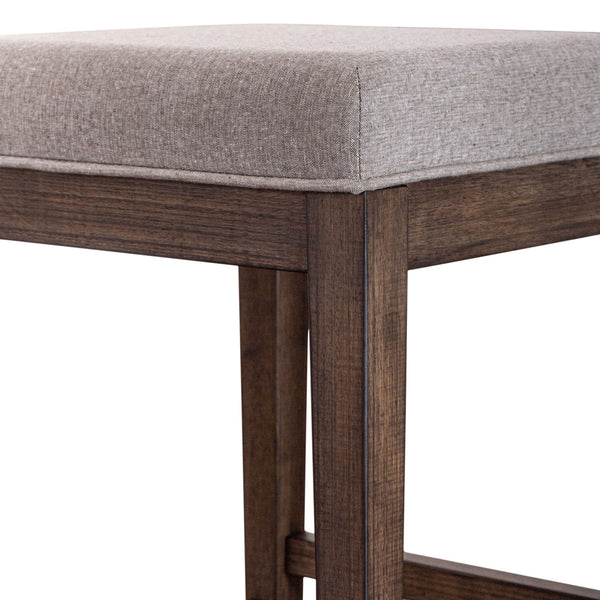 Arrowcreek - Upholstered Console Stool - Weathered Stone