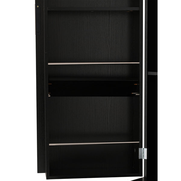Fluted Kitchen Pantry Cabinet With 2 Large Drawers & 8 Door Spice Rack