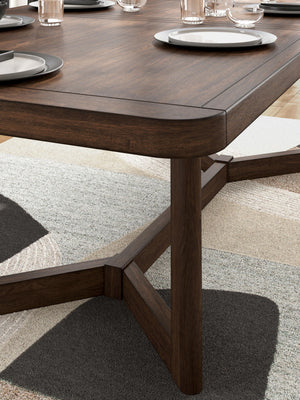 Dilenno - Rectangular Dining Room Extension Table - Dark Brown