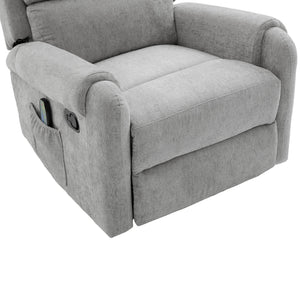 Manual Recliner Massage Chair With Swivel Rocker, 8 Massage Modes, Side Storage Pocket