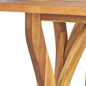 Outdoor Hermosa 7 Piece Wood Dining Set With Cushions - Teak