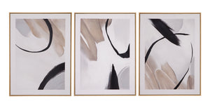 Eartha Canvas Art (Set of 3) - Beige / Black