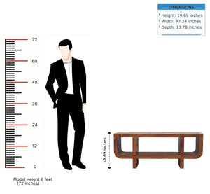 Orion - Curved Media Unit - Brown