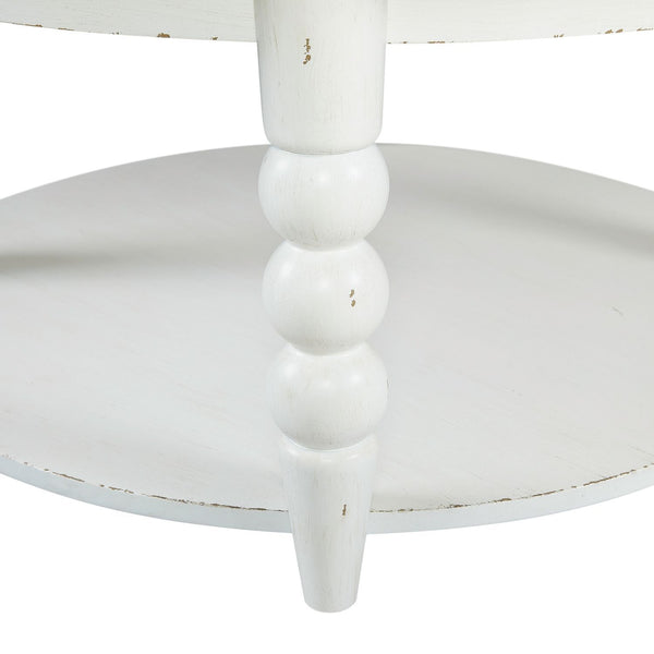 Turnberry Park - Round Cocktail Table - Washed White