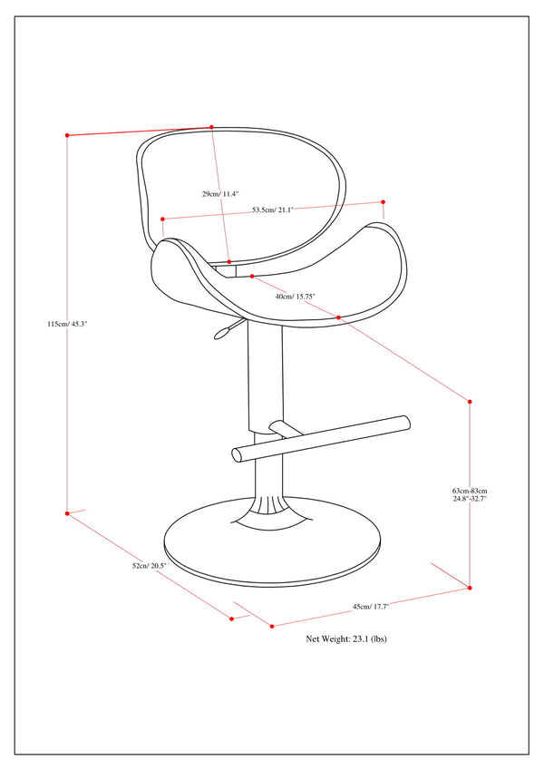 Marana - Multifunctional Handcrafted Bentwood Adjustable Swivel Bar Stool