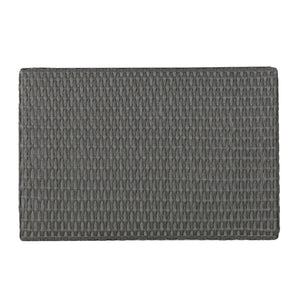 Outdoor Wicker Table With Rectangular Tabletop - Gray