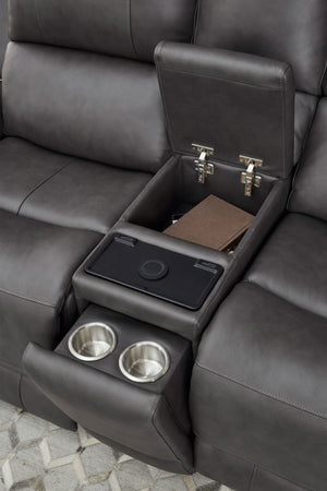 Belmont - Power Zero Gravity Tilt Console Loveseat P3