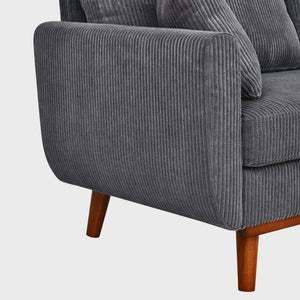 Upholstered Loveseat With Arms And Pillows