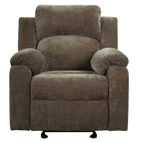 Upholstered Manual Recliner Chair With 3 Adjustable Backrest Positions