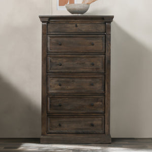 Adelaide - Wood 6 Drawer Chest - Cocoa Brown