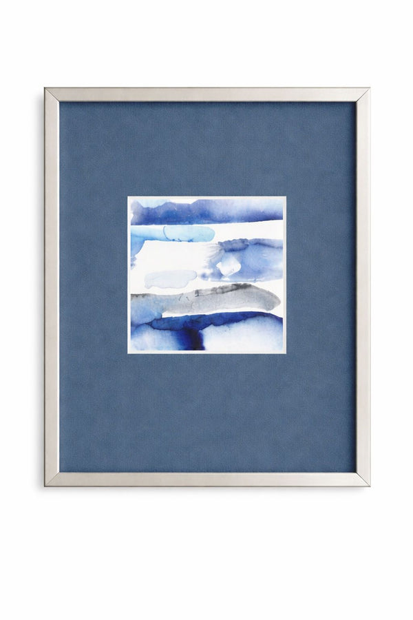 Bleu Beat I Framed Print - Blue