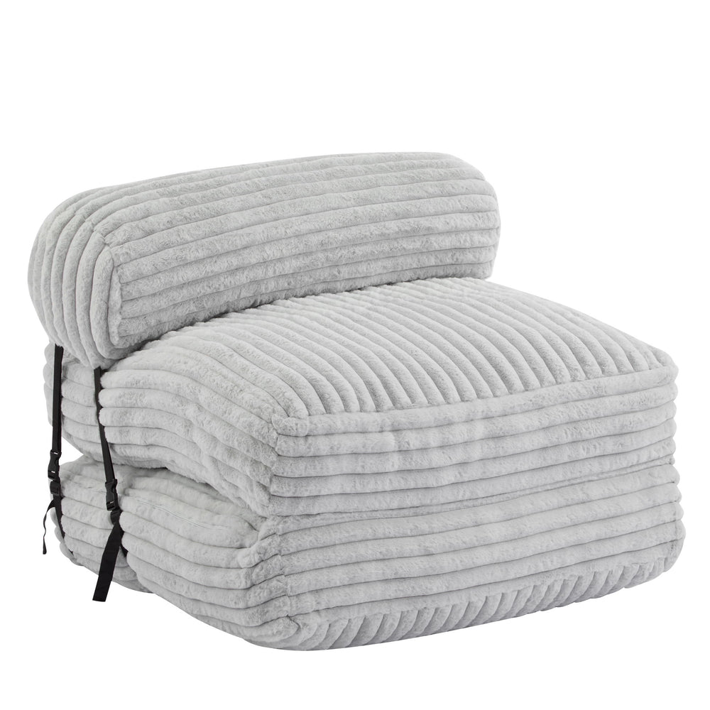 Latina - Indoor Foldbable Bean Bag Lounge Chair - Light Gray