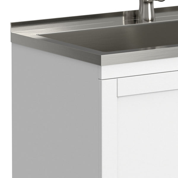 Reed - Deluxe Laundry Cabinet With Pull-Out Faucet And Stainless Steel Sink