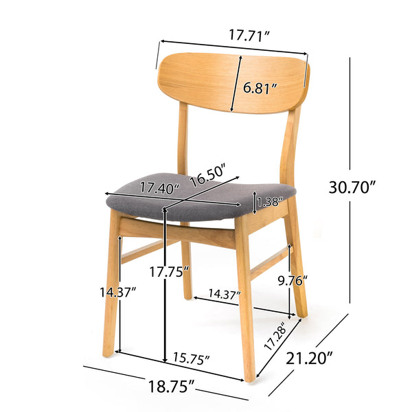 Dining Chairs With Cushioned Seat (Set of 2)