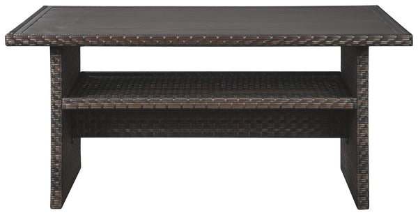 Easy Isle - RECT Multi-Use Table - Dark Brown / Beige
