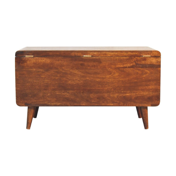 Curved Blanket Box - Chestnut
