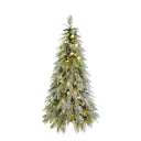 Snow Flocked Christmas Tree With LED Lights