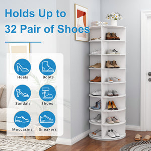 Rotating Shoe Rack Tower