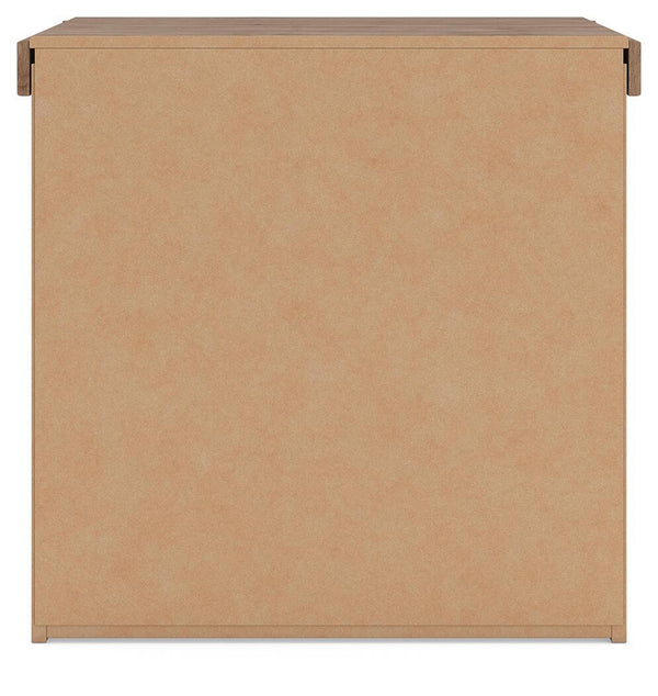 Savonport - Two Drawer Night Stand - White / Brown