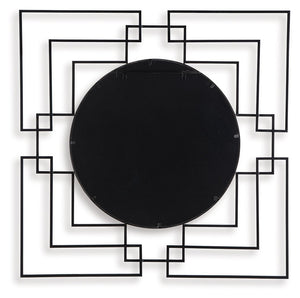 Oceanal - Accent Mirror - Black / Gold Finish