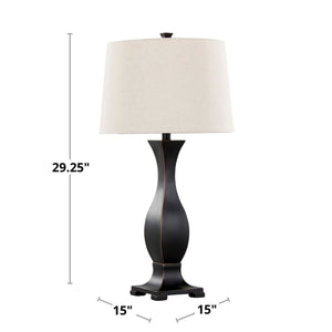 Riley - Contemporary Table Lamp (Set of 2) - Oil Rubbed Bronze / Oat
