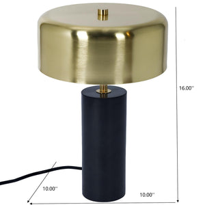 Desk Lamp With Drum Shade - Black