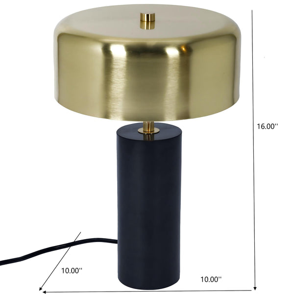 Desk Lamp With Drum Shade - Black
