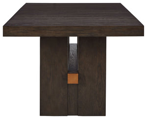 Burkhaus - Rectangular Dining Room Extension Table - Dark Brown