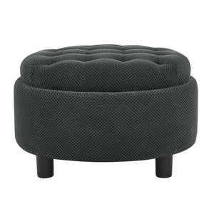 Storage Round Footstool Table Ottoman