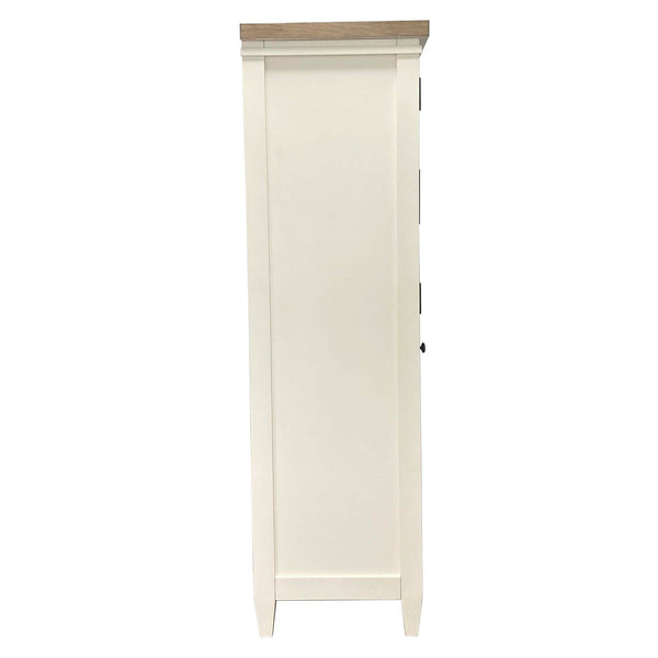 Americana Modern Bedroom - 7 Drawer Door Chest With Workstation - Cotton