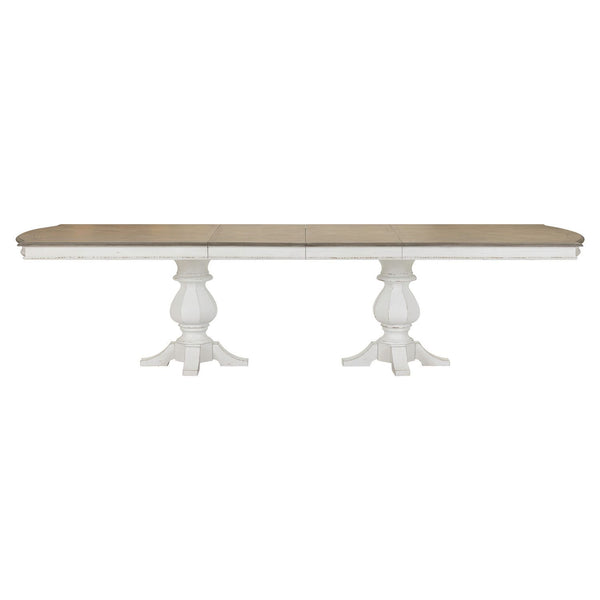 Magnolia Manor - Double Pedestal Table - Antique White