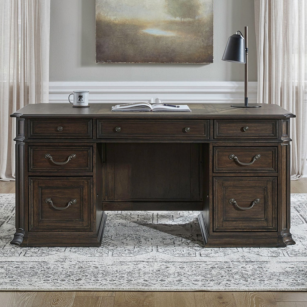 Providence Park - Jr Executive Desk - Chateau Brown