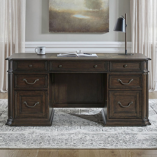 Providence Park - Jr Executive Desk - Chateau Brown