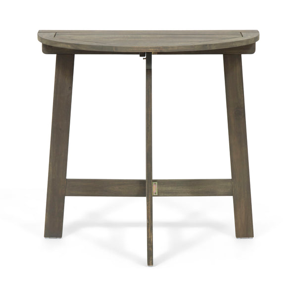 Outdoor 3 Piece Half Round Folding Bistro Set