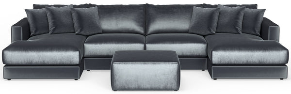 Remington - Modular Sofa And Cocktail Ottoman - Slate