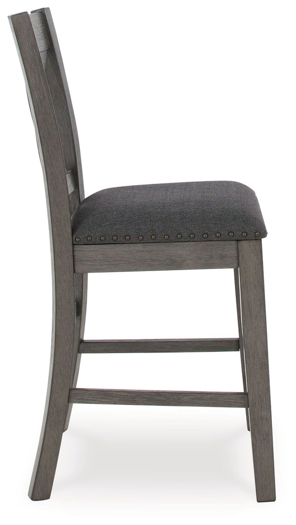 Caitbrook - Rect Drm Counter Table Set (Set of 7) - Gray