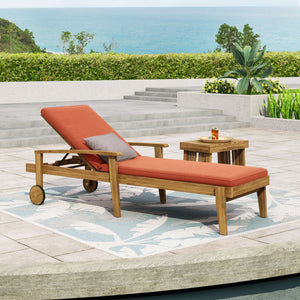 Jason - Chaise Lounge Adjustable Acacia Wood Outdoor Furniture