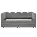 Gingham Daybed & USB Charging Port, Wave-Shaped Design