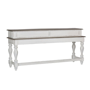 Magnolia Manor - Console Bar Table - Antique White