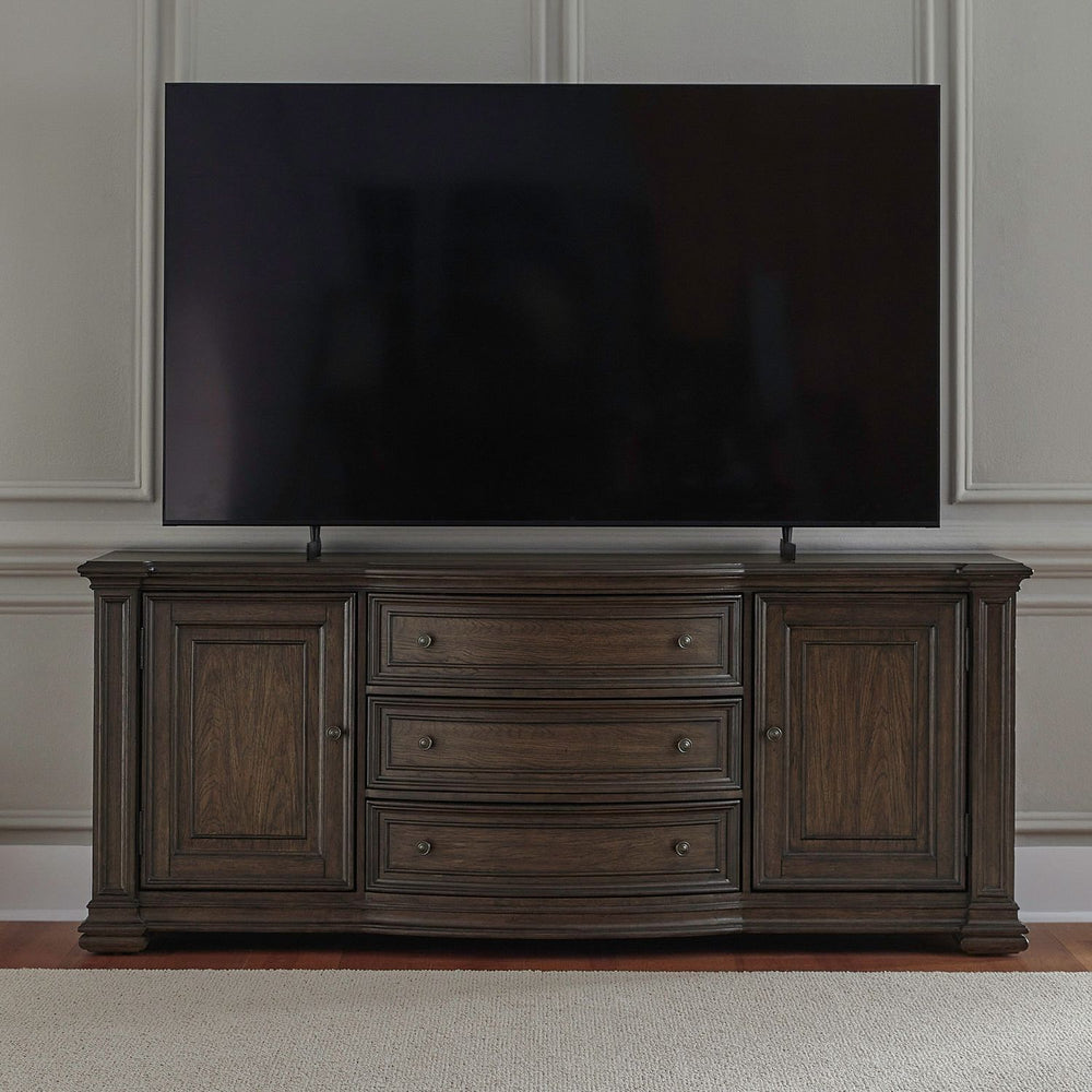 Providence Park - 78" TV Console - Chateau Brown