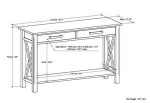 Kitchener - Console Sofa Table - Farmhouse Gray