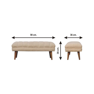 Puffer Bench - Beige