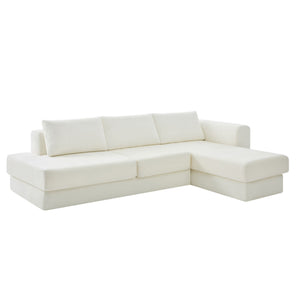 L-Shaped Modular Sofa With Double Layer Cushion