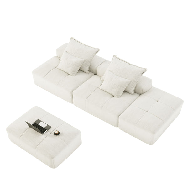 Modern Oversized Diy Combination Modular Sectional Sofa With Pillows