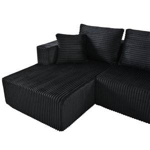 U-Shaped Modular Sectional Sofa With Double Chaise, Oversized Deep Seat For Living Room